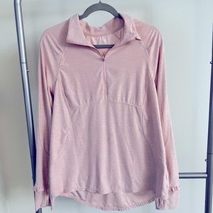 Baby pink long sleeve workout top